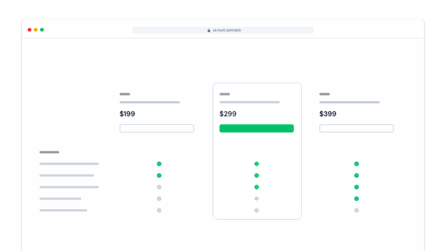 PricingTable preview